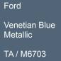 Preview: Ford, Venetian Blue Metallic, TA / M6703.